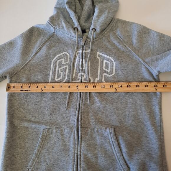Gap gray full zip hoodie sweatshirt unisex size Medium - Picture 8 of 9